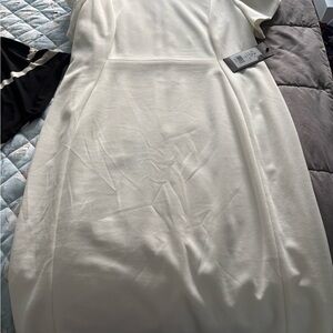 Professional Cream Sheath Dress